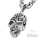 XXL Edelstahl Anhänger großer Totenkopf Schädel + dicke Königskette 60cm Biker