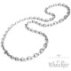 Edelstahl Ankerkette silber mit Facettenschliff Herren Halskette Männer Kette 7mm 60cm