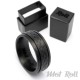 Mot Roll Schwarzer Carbon Ring mit Reifenprofil Reifen Bikerring Männergeschenk