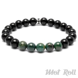 Mot Roll Perlen Armband schwarz grün Galaxy Collection Edelstein Herren Menbeads