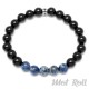 Mot Roll Perlen Armband schwarz blau Galaxy Collection Edelstein Herren Menbeads