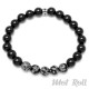 Mot Roll Perlen Armband schwarz gelbraun gelb Tigerauge Achat Edelstein Herren Menbeads