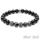 Mot Roll Perlen Armband schwarz gelbraun gelb Tigerauge Achat Edelstein Herren Menbeads