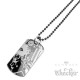 Edelstahl Dog Tag Erkennungsmarke hochwertig schwarz Graf­fi­ti Motiv 60cm Kette