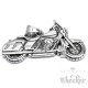 Motorrad Anhänger aus Edelstahl Chopper Bike Harley silber Königskette Bikerschmuck