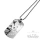 Edelstahl Dog Tag Erkennungsmarke hochwertig schwarz Graf­fi­ti Flügel 60cm Kette