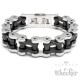 XXL Armband große Motorradkette mit Verlängerung massive Armkette aus Edelstahl silber schwarz