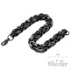 Schwarzes Königsarmband aus Edelstahl Herren Männer Byzantiner Armband Königskette