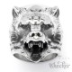 Massiver Edelstahl Ring silber hochwertig Bär Bärenkopf Grizzly Biker Indianer