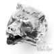Massiver Edelstahl Ring silber hochwertig Bär Bärenkopf Grizzly Biker Indianer