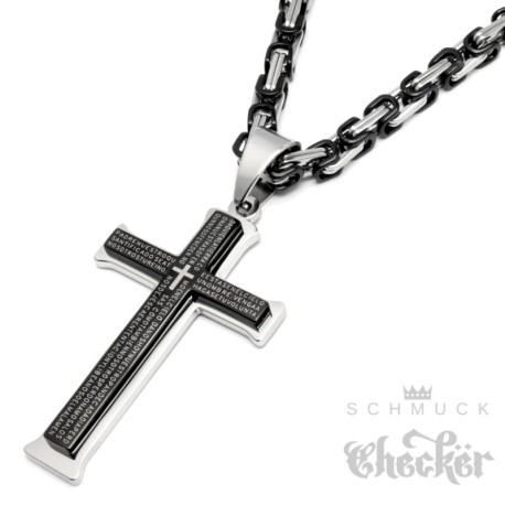 Deluxe Kreuz-Kette Jesus Anhänger Königskette Massiv Edelstahl Halskette Herren 202636859951 7 600x600