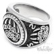 Wikingerring mit Bärentatze nordischer Berserker Ring Edelstahl silber hochwertig