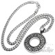 Edelstahl Anhänger Schutz Runen Futhark Wikinger Amulett Herren Schmuck Halskette