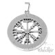 Vegvisir Wikinger-Kompass Anhänger aus Edelstahl Schutz Runen Herren Schmuck Halskette