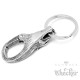Edelstahl Wolf Karabinerhaken mit Schlüsselring Schlüsselanhänger silber Bikerschmuck