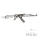 AK-47 Anhänger aus Edelstahl mit 60cm Halskette silber Maschinengewehr Sturmgewehr