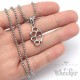 Mini Schlagring Anhänger aus Edelstahl mit Halskette hochwertig silber Männerschmuck