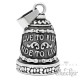 Live to Ride Biker-Bell aus Edelstahl Totenkopf Skull Motorrad Glücksglocke silber