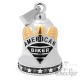 American Biker Biker-Bell aus Edelstahl in silber & gold Adler Live to Ride Glücksglocke