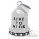 American Biker Biker-Bell aus Edelstahl in silber & gold Adler Live to Ride Glücksglocke