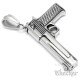 Edelstahl Anhänger Pistole Magnum Desert Eagle + 60cm Panzerkette