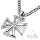 Massiv Edelstahl Herren Anhänger Eisernes Kreuz Iron Cross silber + 60cm Kette