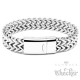 Hochwertiges Fuchsschwanz Herrenarmband aus Edelstahl mit Magnetverschluss silber