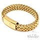 Goldenes Fuchsschwanz Herrenarmband aus Edelstahl mit hochwertigem Magnetverschluss