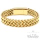 Goldenes Fuchsschwanz Herrenarmband aus Edelstahl mit hochwertigem Magnetverschluss
