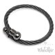 Edelstahl Armreif Damen Herren silber Stahlseil flexibel Geschenk