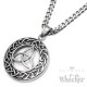Triqueta & keltischer Knoten Edelstahl-Anhänger mit Halskette silber Wikingerschmuck