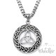 Triqueta & keltischer Knoten Edelstahl-Anhänger mit Halskette silber Wikingerschmuck