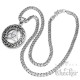 Triqueta & keltischer Knoten Edelstahl-Anhänger mit Halskette silber Wikingerschmuck