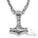 Thors Hammer Mjölnir aus Edelstahl mit Halskette Königskette Herren Wikingerschmuck