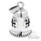 Bikerbell mit 3 Eisernen Kreuzen Glücksglocke aus Edelstahl silber Iron Cross