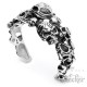 Hochwertiger Edelstahl Herren Armreif Armspange Totenkopf 19 Schädel Biker Rock