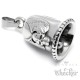 Bikerbell mit 3 Eisernen Kreuzen Glücksglocke aus Edelstahl silber Iron Cross