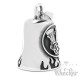 V2 Motorblock Biker-Bell aus Edelstahl Motorrad Glücksglocke Engine Motor silber