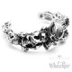 Hochwertiger Edelstahl Herren Armreif Armspange Totenkopf 19 Schädel Biker Rock