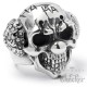 Horror Clown Ring aus Edelstahl Joker Es Killer Psycho Totenkopf silber Herren