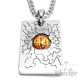 Evil Eye Anhänger aus Edelstahl Feuer Auge Sonne Mond Sterne Amulett + Halskette