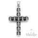 Totenkopf Kreuz aus massivem Edelstahl silber Skull Cross Anhänger mit Halskette