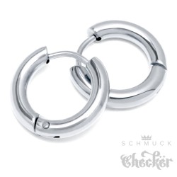 klassische Creolen aus 316L Edelstahl Klapp-Creolen silber Herren Ohrringe Geschenk