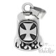 Iron Cross Biker-Bell aus Edelstahl Motorrad Eisernem Kreuz Guardian Bell silber