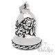 Lady Rider Bikerbell mit Rose aus Edelstahl Motorrad Glücksglocke Guardian Bell
