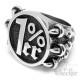XL Onepercenter Bikerring mit Krallen aus Edelstahl 1%er Ring Klauen Outlaw Rocker