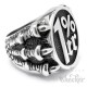 XL Onepercenter Bikerring mit Krallen aus Edelstahl 1%er Ring Klauen Outlaw Rocker