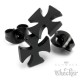 Schwarze Ohrstecker mit Eisernem Kreuz aus Edelstahl Biker Ohrringe Iron Cross