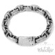 XL Herren Armband 316L Edelstahl hochwertiges Bikerarmband silber Dellenstruktur
