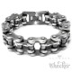 XXL Motorradkette Biker Armband Edelstahl Armkette Grau rustikal groß schwer Harley